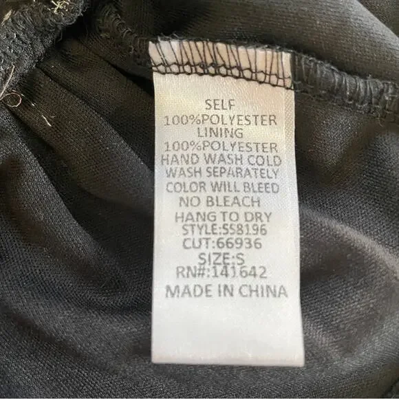 Boho Floral Blouse Faux Wrap Sheer Peplum Whimsigoth Romantic Fairy Size Small - Picture 7 of 8